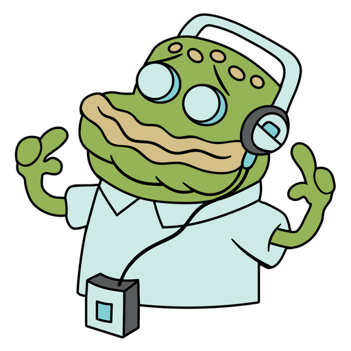 here is a SpongeBob Old Man Jenkins Listen to Music Sticker from the SpongeBob collection for sticker mania