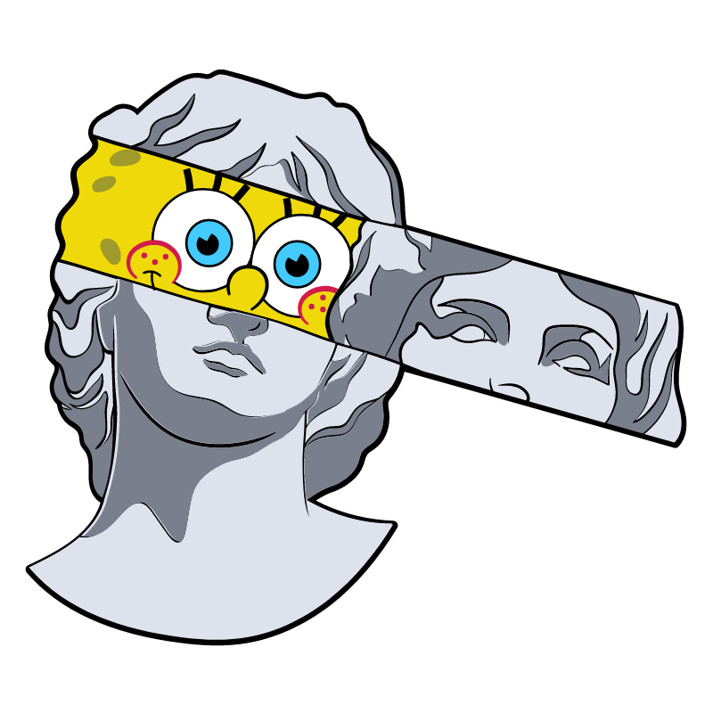 Spongebob in Steak Costume Sticker - Sticker Mania