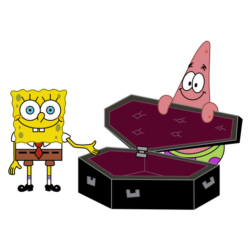 here is a Spongebob and Patrick Get In Sticker from the SpongeBob collection for sticker mania