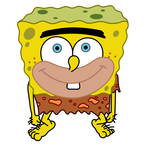 here is a SpongeGar Smiling Sticker from the SpongeBob collection for sticker mania
