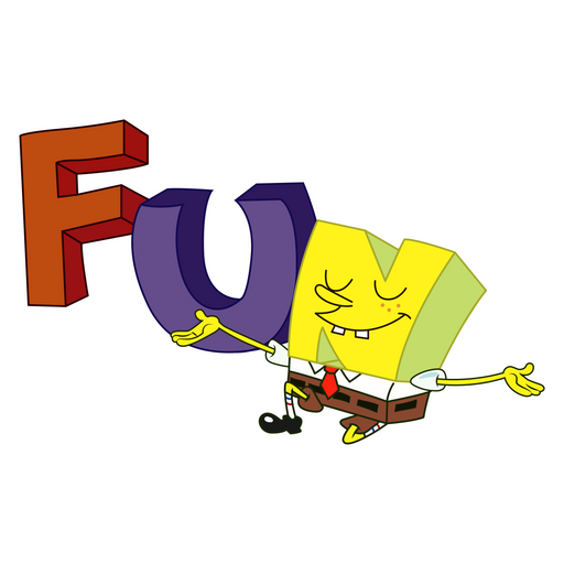 here is a SpongeBob FUN Sticker from the SpongeBob collection for sticker mania