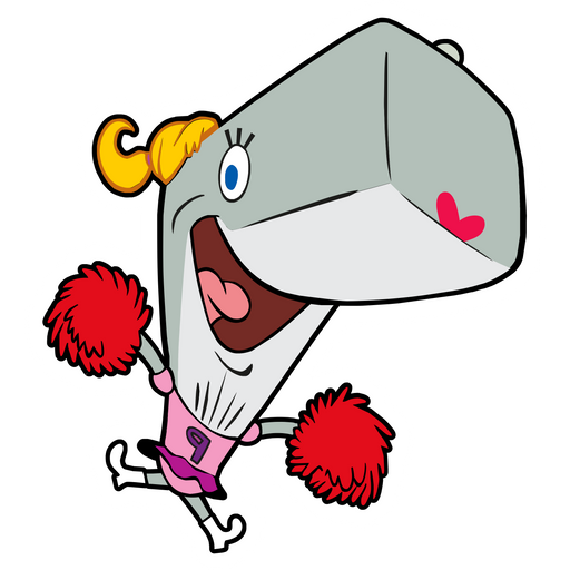 here is a SpongeBob Pearl Krabs as Cheerleader Sticker from the SpongeBob collection for sticker mania