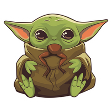 Star Wars Mandalorian and Baby Yoda Sticker - Sticker Mania