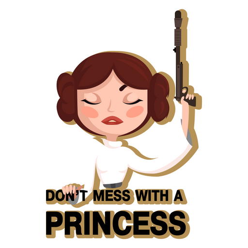 Star Wars Dangerous Princess Leia Sticker