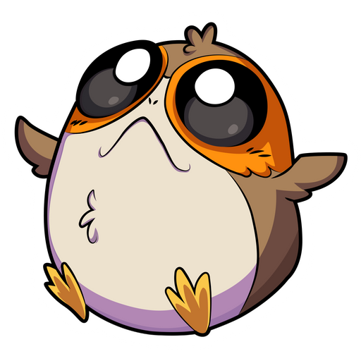 here is a Star Wars Cute Baby Porg Sticker from the Star Wars collection for sticker mania