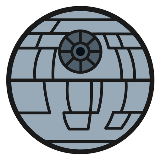 here is a Star Wars Death Star Sticker from the Star Wars collection for sticker mania