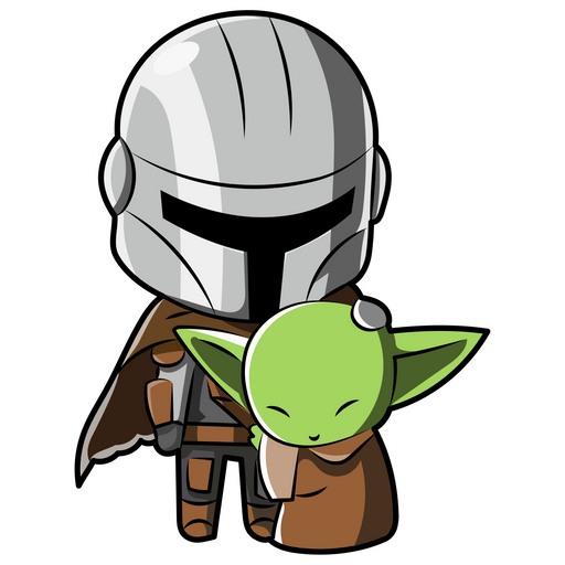here is a Star Wars Mandalorian and Grogu Sticker from the Star Wars collection for sticker mania