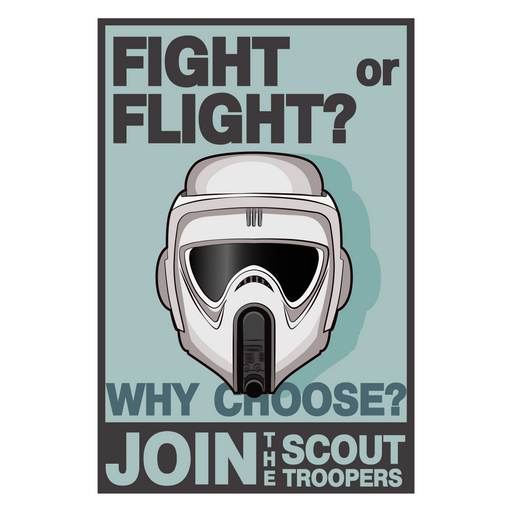 here is a Star Wars Scout Troopers Poster Sticker from the Star Wars collection for sticker mania