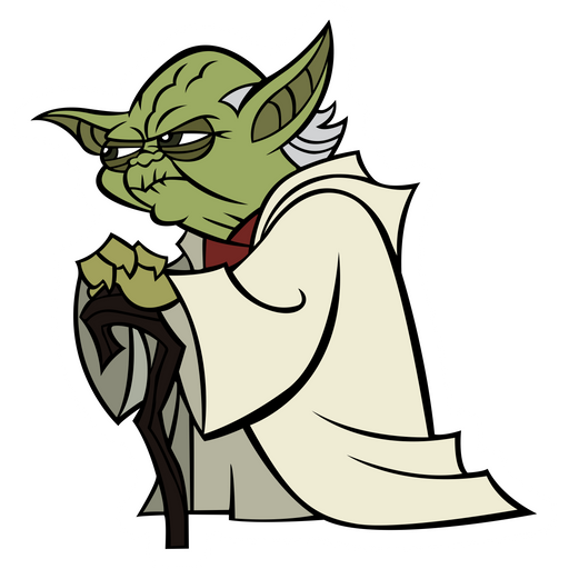 here is a Star Wars Cartoon Yoda Sticker from the Star Wars collection for sticker mania