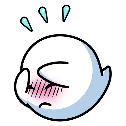 here is a Super Mario Boo Upset Sticker from the Super Mario collection for sticker mania