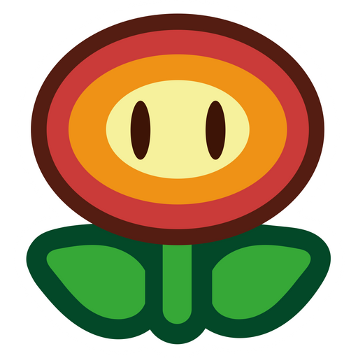 here is a Super Mario Fire Flower Sticker from the Super Mario collection for sticker mania