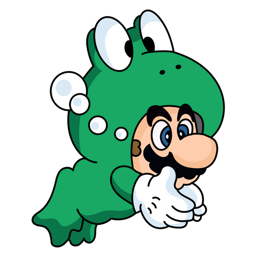 Super Mario in Frog Suit Sticker