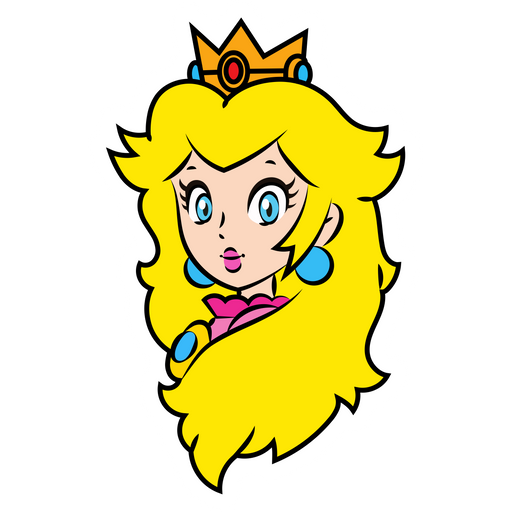 here is a Super Mario Princess Peach Sticker from the Super Mario collection for sticker mania