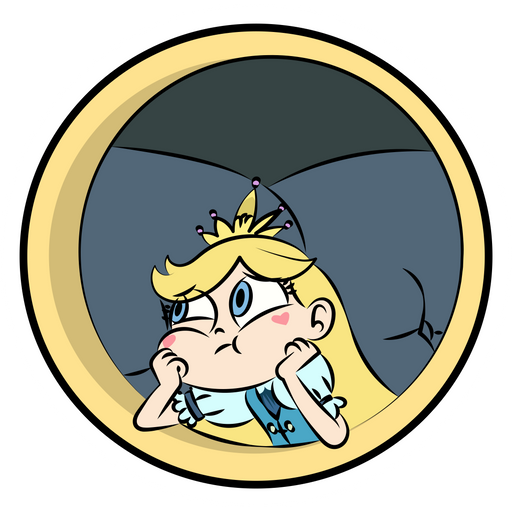 here is a Star Butterfly Bored Sticker from the Star vs. the Forces of Evil collection for sticker mania