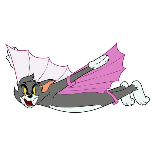 here is a Tom and Jerry Flying Tom Sticker from the Tom and Jerry collection for sticker mania