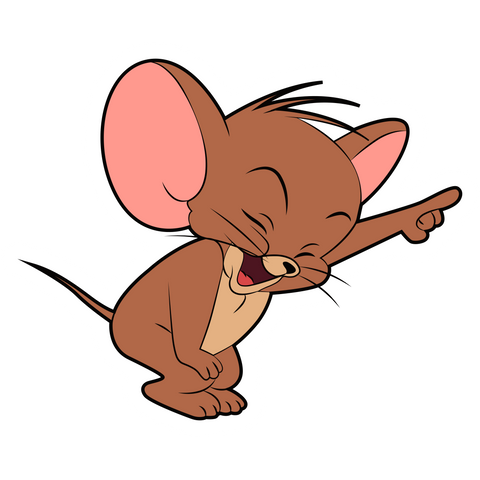 Tom and Jerry Laughing Jerry Sticker - Sticker Mania