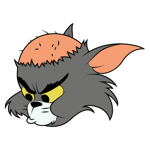 here is a Tom and Jerry Bald Tom Sticker from the Tom and Jerry collection for sticker mania
