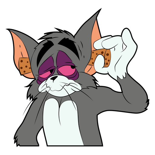 here is a Tom and Jerry Sleepy Tom Sticker from the Tom and Jerry collection for sticker mania