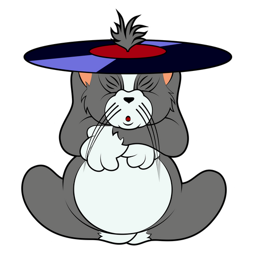 Tom and Jerry Old Asian Tom Sticker