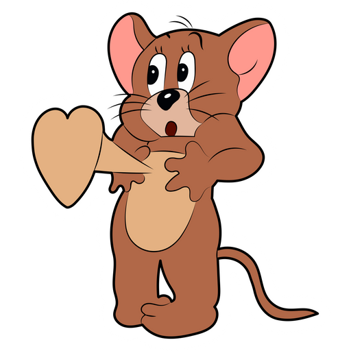 Tom and Jerry Jerry Heartbeat Sticker