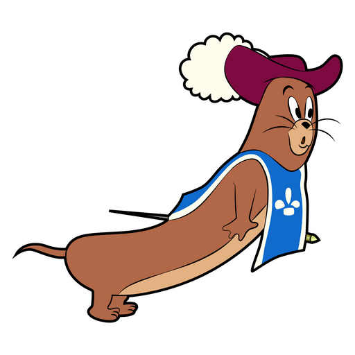 Tom and Jerry Mouseketeer Sticker