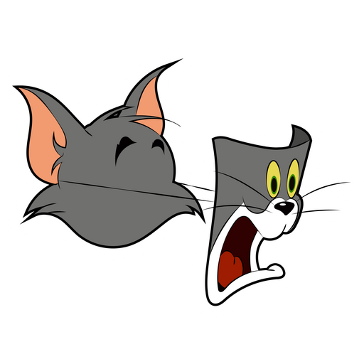 Tom and Jerry Shocked Tom Sticker