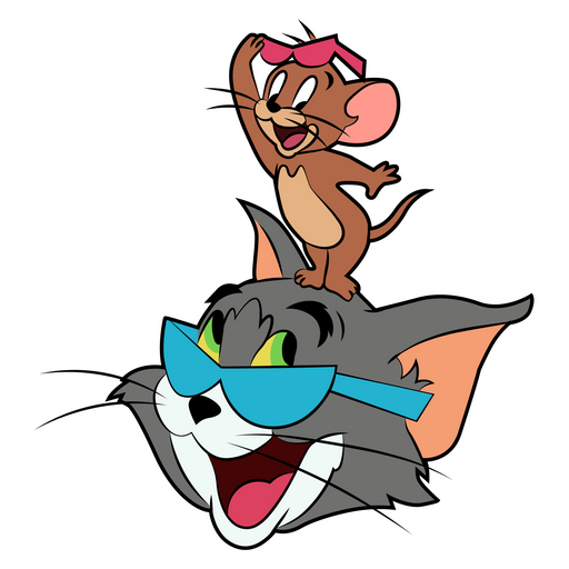 here is a Tom and Jerry in Sunglasses Sticker from the Tom and Jerry collection for sticker mania