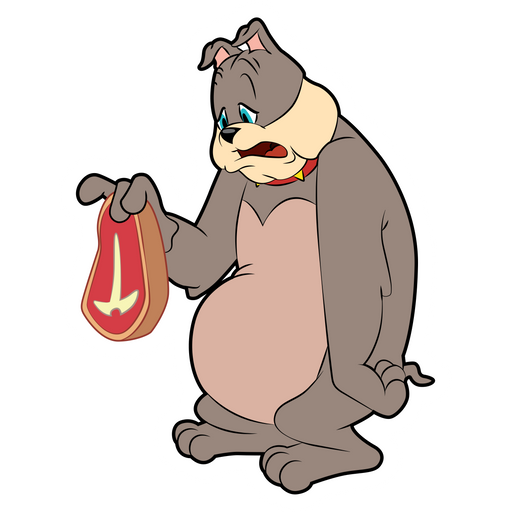 here is a Tom and Jerry Spike Steak Sticker from the Tom and Jerry collection for sticker mania