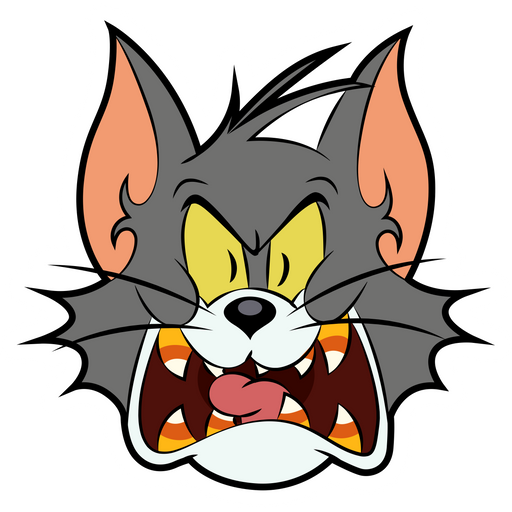here is a Tom and Jerry Scary Tom Sticker from the Tom and Jerry collection for sticker mania