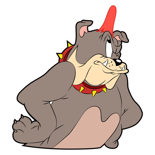 Tom and Jerry Spike with Bump Sticker - Sticker Mania