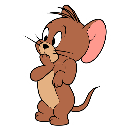Tom and Jerry Surprised Jerry Sticker