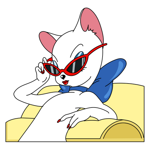 Tom And Jerry Toodles Galore in Sunglasses Sticker