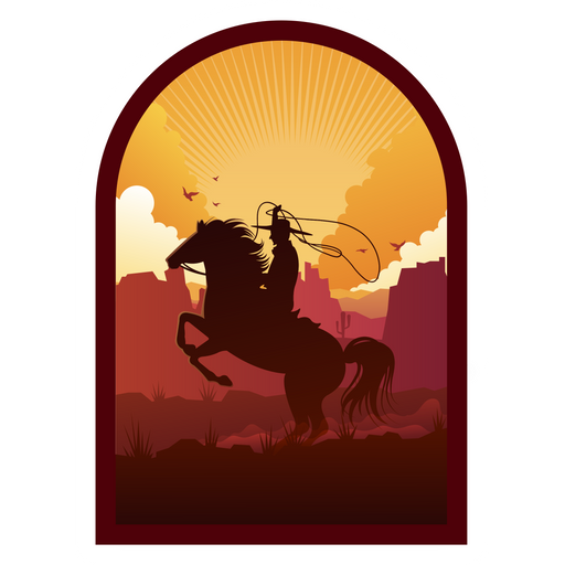 here is a Cowboy Sticker from the Travel collection for sticker mania