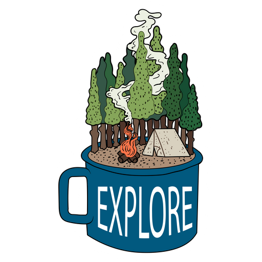here is a Explore Mug Sticker from the Travel collection for sticker mania