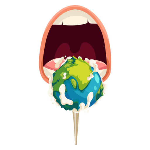 here is a Mouth and Planet Sticker from the Travel collection for sticker mania