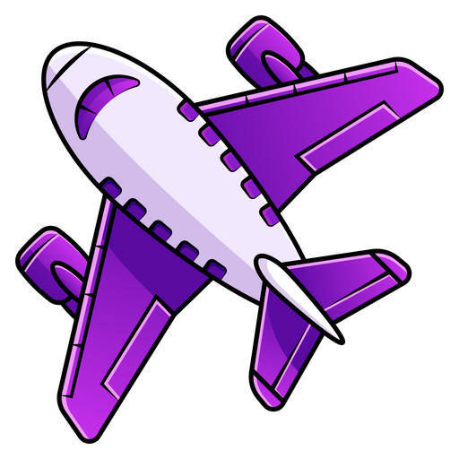 Purple Plane Sticker