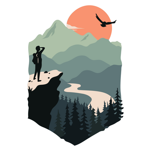 here is a Desire for the Mountains Sticker from the Travel collection for sticker mania