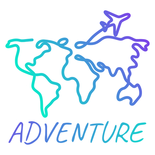World Map Adventure Sticker