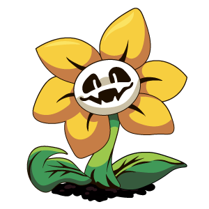 cool and cute Undertale Angry Flowey for stickermania