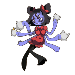 cool and cute Undertale Tea Time with Muffet for stickermania
