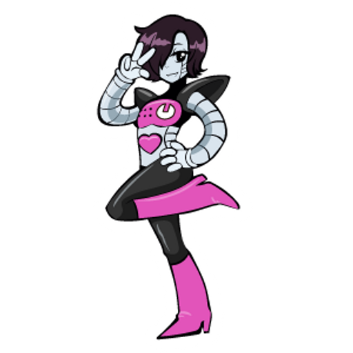 here is a Undertale Mettaton from the Undertale and Deltarune collection for sticker mania