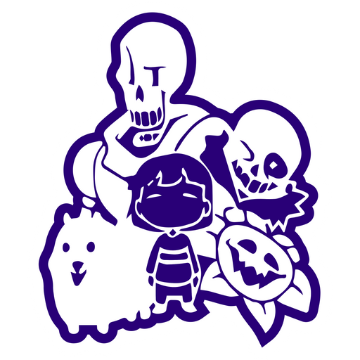here is a Undertale Company of Characters Sticker from the Undertale and Deltarune collection for sticker mania