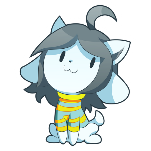here is a Undertale Temmie Shopkeeper Sticker from the Undertale and Deltarune collection for sticker mania