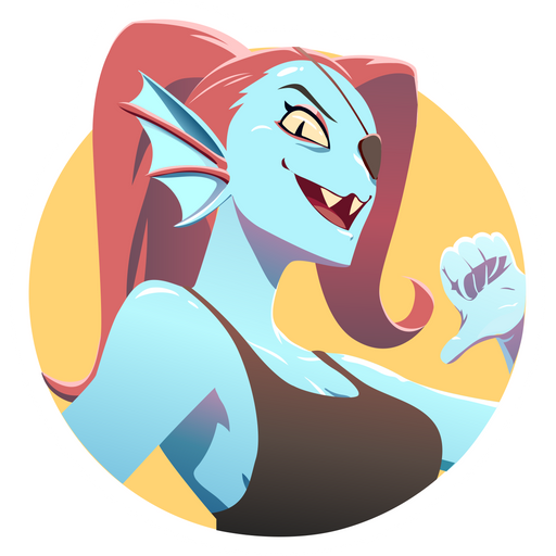 here is a Undertale Undyne Shows Herself Sticker from the Undertale and Deltarune collection for sticker mania