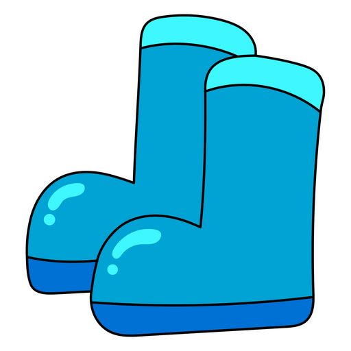 VSCO Girl Blue Boots Sticker