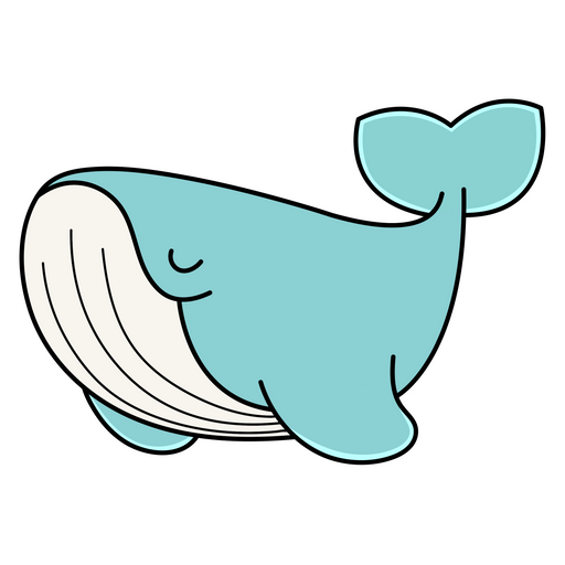 VSCO Girl Blue Whale Sticker