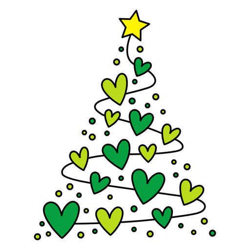 VSCO Girl Christmas Tree from Green Hearts Sticker