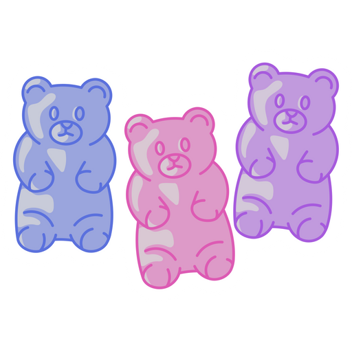 VSCO Girl Colorful Gummy Bears Sticker