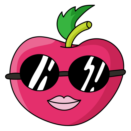 here is a Cool Apple Sticker from the Food and Beverages collection for sticker mania