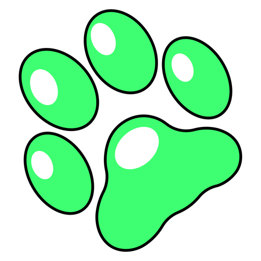 here is a VSCO Girl Green Paw Sticker from the VSCO Girl and Aesthetics collection for sticker mania